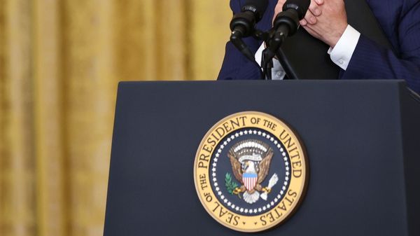 U.S. President Joe Biden listens to a reporter’s question after remarks on the bombings in Afghanistan from the East Room of the White House in Washington, U.S. August 26, 2021 - Sputnik International