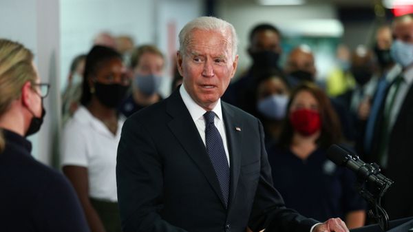 U.S. President Joe Biden makes a visit to the FEMA headquarters as Hurricane Ida makes landfall over Louisiana, in Washington, U.S., August 29, 2021. - Sputnik International