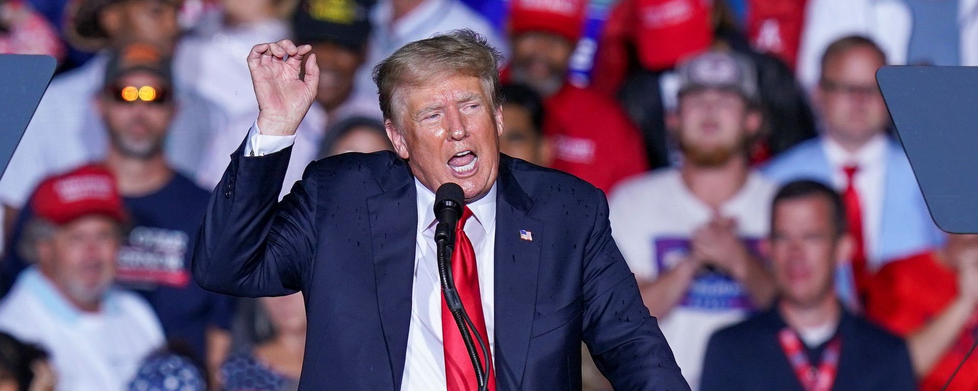 Former U.S. President Donald Trump speaks during a rally in Cullman, Alabama, U.S., August 21, 2021 Former U.S. President Donald Trump speaks during a rally in Cullman, Alabama, U.S., August 21, 2021 - Sputnik International, 1920, 01.09.2021