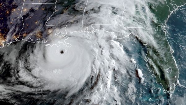 A satellite image shows Hurricane Ida in the Gulf of Mexico and approaching the coast of Louisiana, US, 29 August 2021.   - Sputnik International