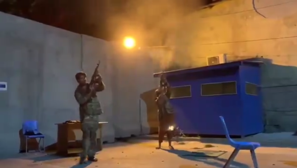Screengrab of alleged footage of Taliban militants firing into the air in Kabul. - Sputnik International