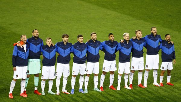 Soccer Football - World Cup - UEFA Qualifiers - Group C - Switzerland v Italy - St. Jakob-Park, Basel, Switzerland - September 5, 2021 Italy players line up for national anthems before the match Soccer Football - World Cup - UEFA Qualifiers - Group C - Switzerland v Italy - St. Jakob-Park, Basel, Switzerland - September 5, 2021 Italy players line up for national anthems before the match - Sputnik International