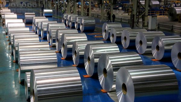 This picture taken on November 23, 2019 shows rolls of aluminium at a factory in Zouping in China's eastern Shandong province - Sputnik International