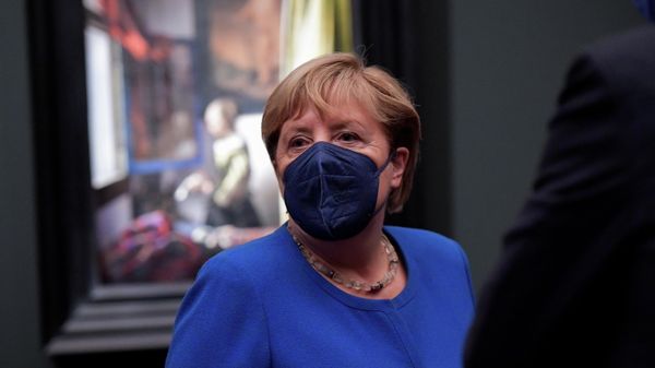 German Chancellor Angela Merkel attends the opening of the largest exhibition on the Dutch painter Johannes Vermeer in Germany, September 9, 2021 - Sputnik International