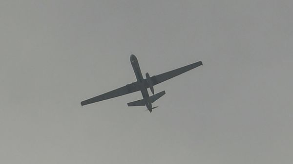 A drone flies over the airport in Kabul on August 31, 2021. - The US military announced it has completed its withdrawal from Afghanistan after a brutal 20-year war -- one that started and ended with the hardline Islamist Taliban in power, despite billions of dollars spent trying to rebuild the conflict-wracked country. A drone flies over the airport in Kabul on August 31, 2021. - The US military announced it has completed its withdrawal from Afghanistan after a brutal 20-year war -- one that started and ended with the hardline Islamist Taliban in power, despite billions of dollars spent trying to rebuild the conflict-wracked country. - Sputnik International