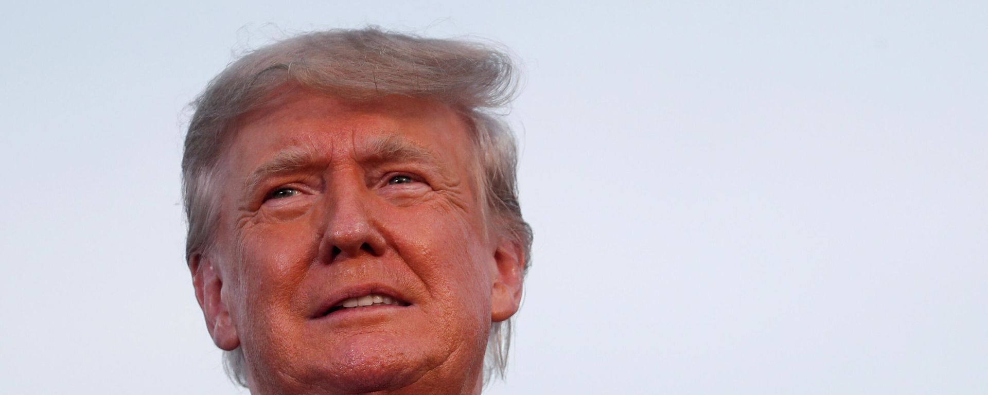 Former U.S. President Donald Trump looks on during his first post-presidency campaign rally at the Lorain County Fairgrounds in Wellington, Ohio, U.S., June 26, 2021. - Sputnik International, 1920, 28.09.2021