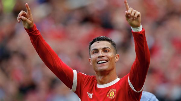 Manchester United's Cristiano Ronaldo celebrates scoring their second goal Manchester United's Cristiano Ronaldo celebrates scoring their second goal - Sputnik International