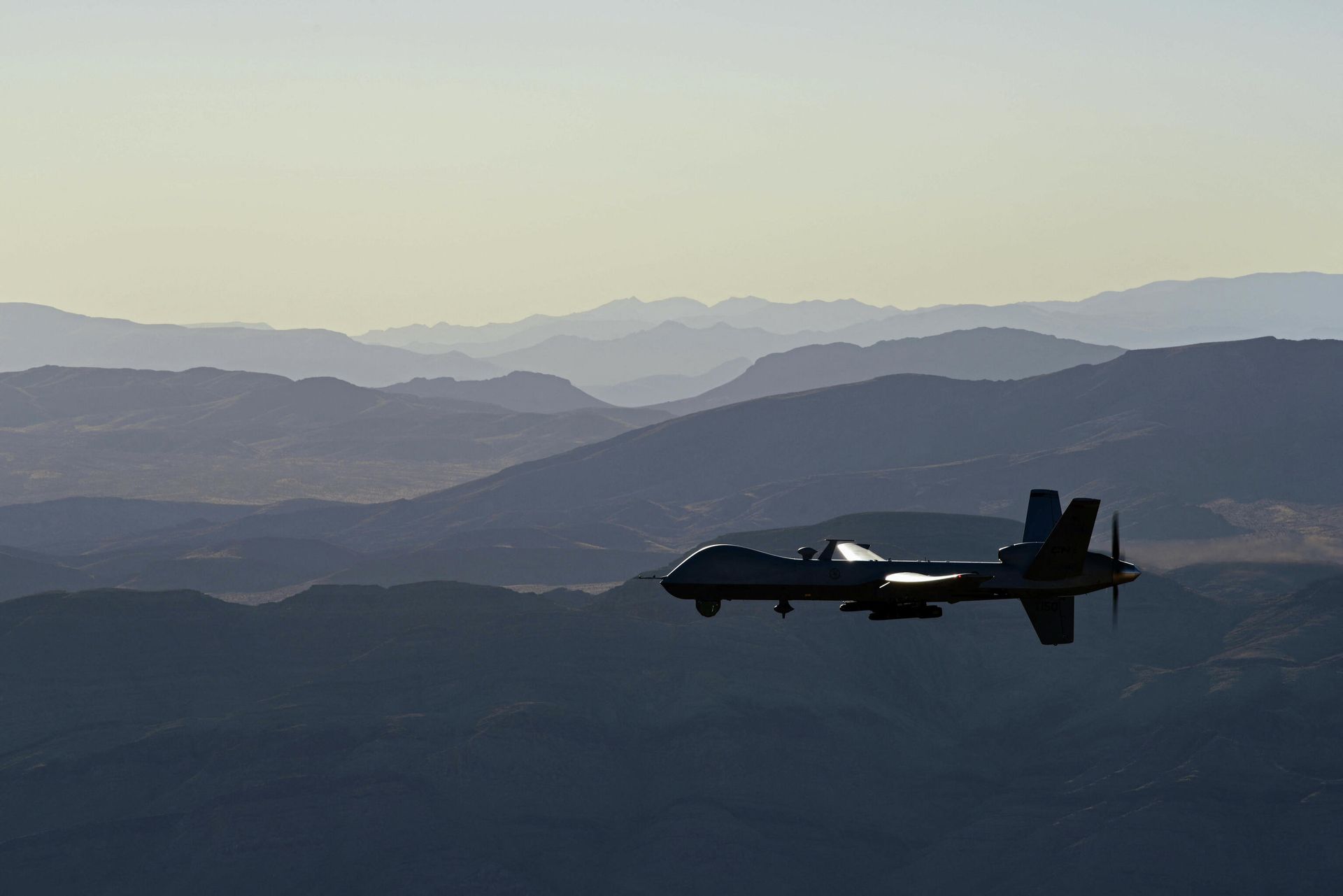This handout photo courtesy of the US Air Force obtained on November 7, 2020 shows an armed MQ-9 Reaper unmanned aerial vehicle (UAV or drone) as it flies over the Nevada Test and Training Range on July 15, 2019. This handout photo courtesy of the US Air Force obtained on November 7, 2020 shows an armed MQ-9 Reaper unmanned aerial vehicle (UAV or drone) as it flies over the Nevada Test and Training Range on July 15, 2019. - Sputnik International, 1920, 18.09.2021