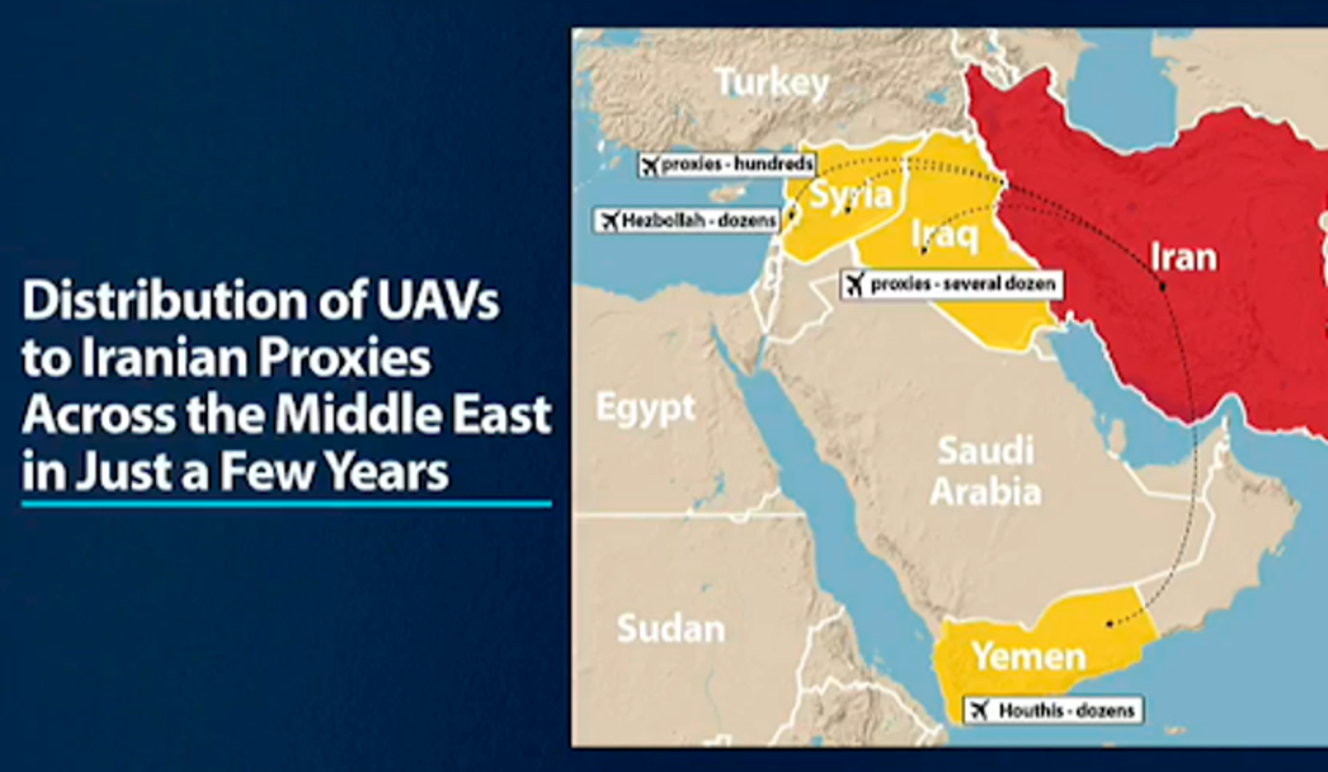 Slide from Defence Minister Gantz' presentation on Iran's alleged drone operations in the Middle East. 12 September 2021. Slide from Defence Minister Gantz' presentation on Iran's alleged drone operations in the Middle East. 12 September 2021. - Sputnik International, 1920, 12.09.2021