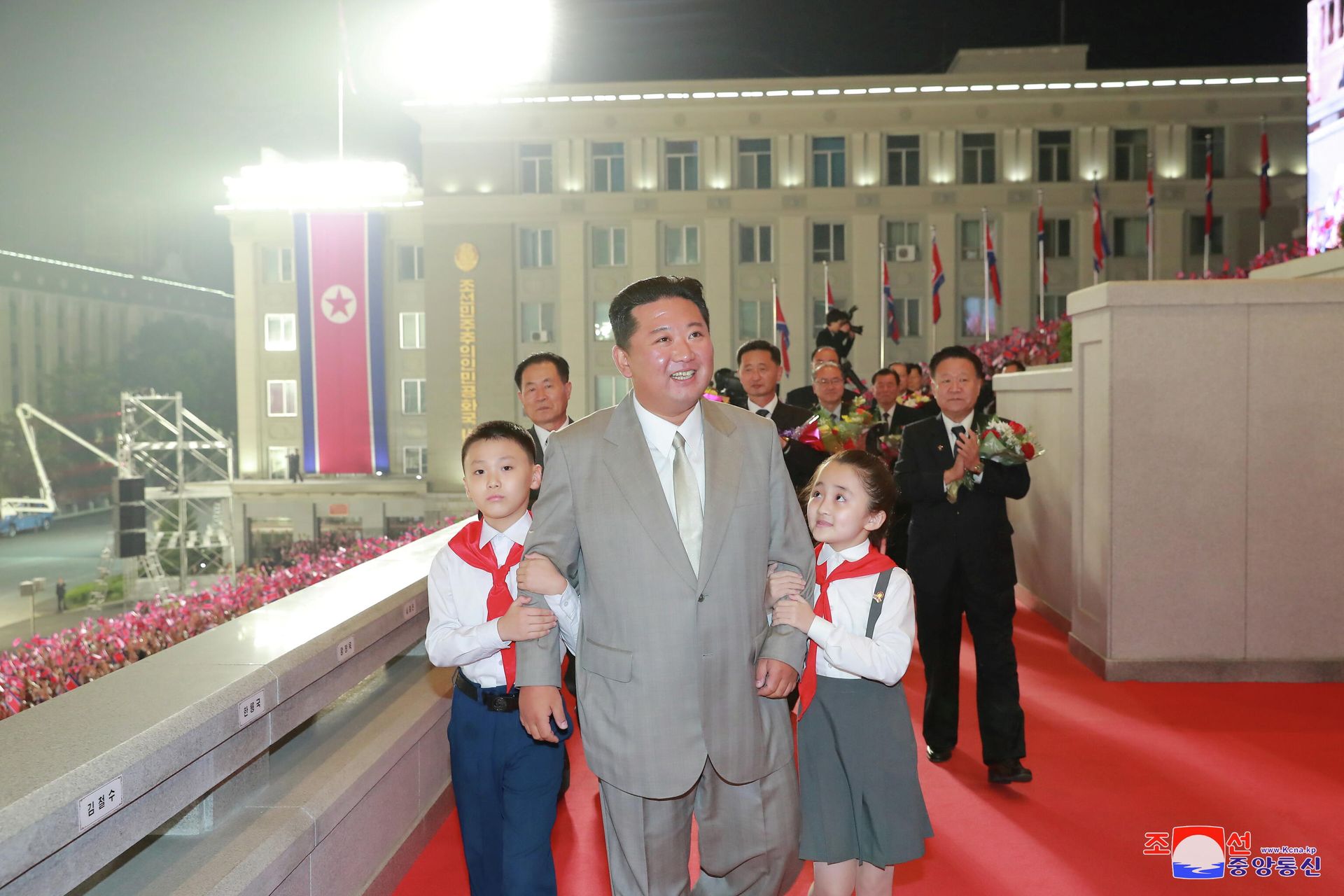 North Korea leader Kim Jong Un attends a paramilitary parade held to mark the 73rd founding anniversary of the republic at Kim Il Sung square in Pyongyang in this undated image supplied by North Korea's Korean Central News Agency on September 9, 2021 - Sputnik International, 1920, 15.09.2021