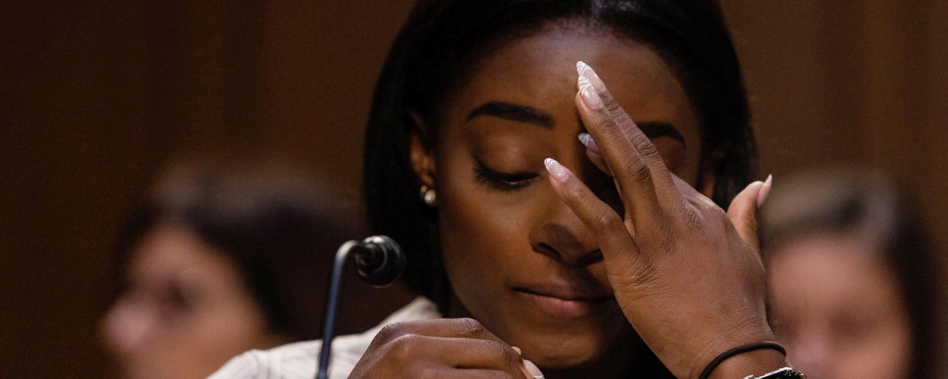 U.S. Olympic gymnast Simone Biles testifies during a Senate Judiciary hearing about the Inspector General's report on the FBI handling of the Larry Nassar investigation of sexual abuse of Olympic gymnasts, on Capitol Hill, in Washington, D.C., U.S. - Sputnik International, 1920, 15.09.2021