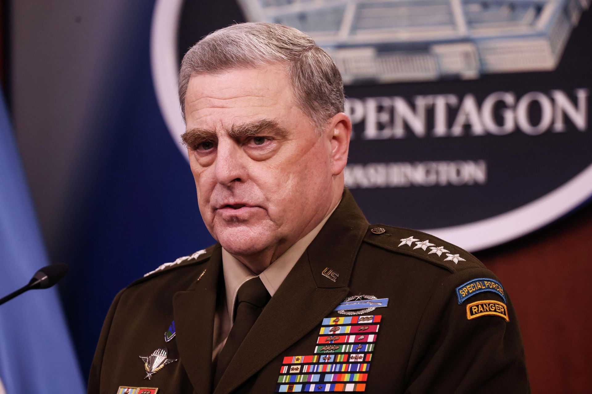U.S. Joint Chiefs Chairman General Mark Milley discusses the end of the military mission in Afghanistan during a news conference at the Pentagon in Washington, U.S., September 1, 2021 U.S. Joint Chiefs Chairman General Mark Milley discusses the end of the military mission in Afghanistan during a news conference at the Pentagon in Washington, U.S., September 1, 2021 - Sputnik International, 1920, 18.09.2021
