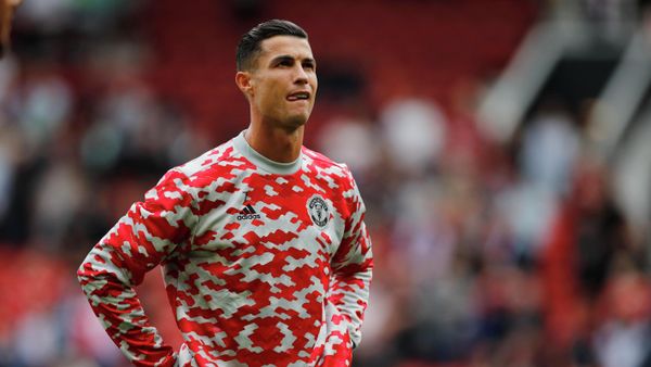 Manchester United's Cristiano Ronaldo during the warm up before the match - Sputnik International
