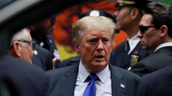 Former U.S. President Donald Trump looks on as he visits the 17th Precinct of the New York City Police Department during the commemoration of the 20th anniversary of the September 11, 2001 attacks in New York City, New York, U.S., September 11, 2021 Former U.S. President Donald Trump looks on as he visits the 17th Precinct of the New York City Police Department during the commemoration of the 20th anniversary of the September 11, 2001 attacks in New York City, New York, U.S., September 11, 2021 - Sputnik International