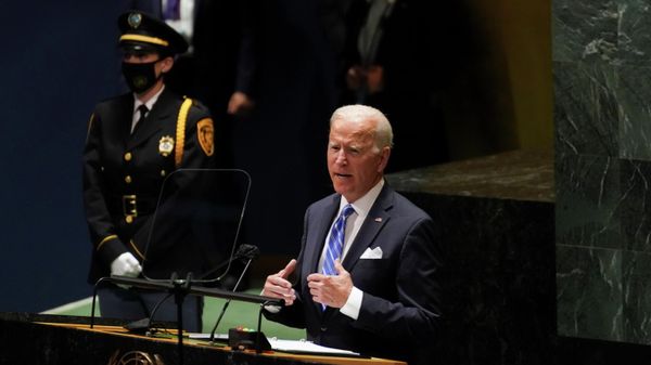 U.S. President Joe Biden addresses the 76th Session of the U.N. General Assembly in New York City, U.S., September 21, 2021. - Sputnik International