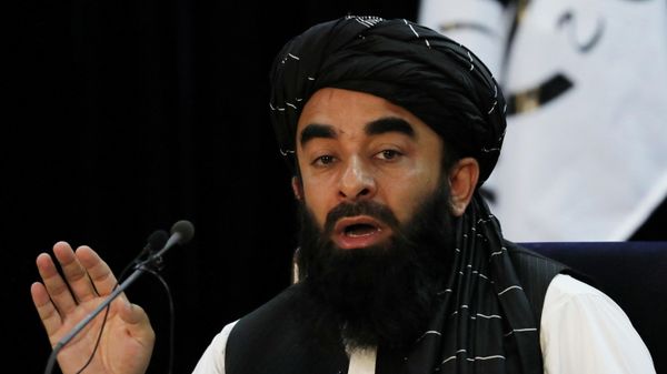 Taliban spokesman Zabihullah Mujahid speaks during a news conference in Kabul, Afghanistan September 6, 2021 - Sputnik International