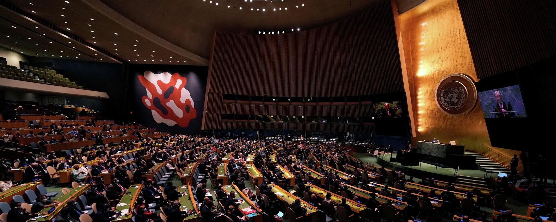 76th Session of the General Assembly at UN Headquarters in New York on September 21, 2021. 76th Session of the General Assembly at UN Headquarters in New York on September 21, 2021. - Sputnik International, 1920, 24.09.2021