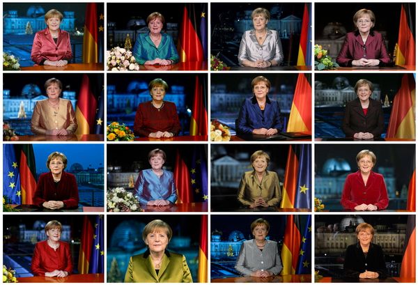 Pictures of German Chancellor Angela Merkel addressing the nation on New Year's from  2005-2020. - Sputnik International