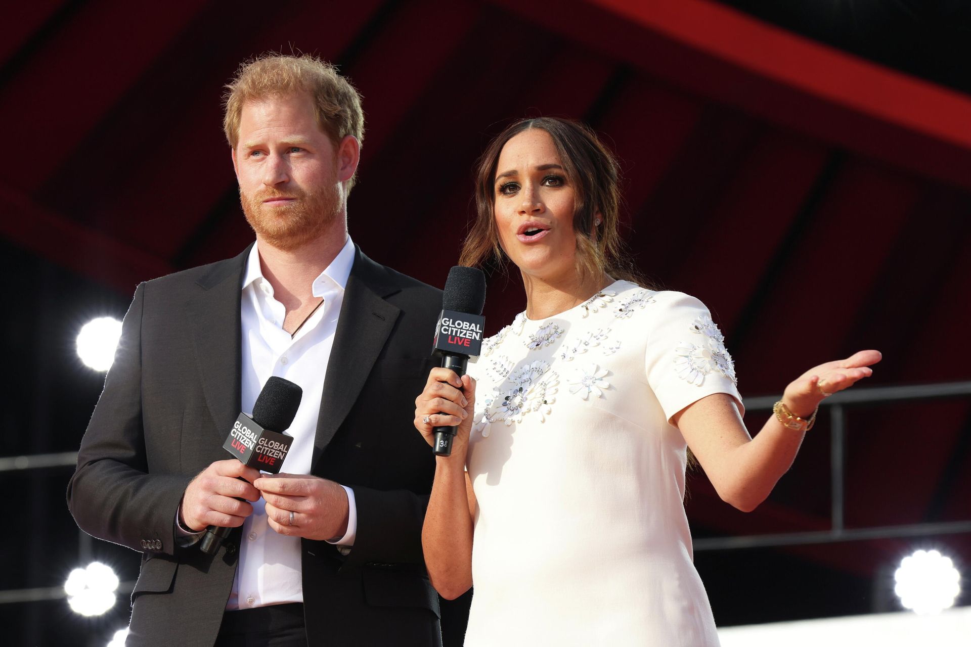 Britain's Prince Harry and Meghan Markle appear onstage at the 2021 Global Citizen Live concert at Central Park in New York, U.S., September 25, 2021 Britain's Prince Harry and Meghan Markle appear onstage at the 2021 Global Citizen Live concert at Central Park in New York, U.S., September 25, 2021 - Sputnik International, 1920, 22.10.2021