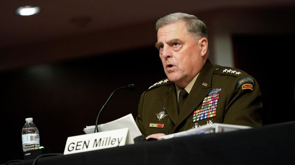 Chairman of the Joint Chiefs of Staff General Mark Milley speaks during a Senate Armed Services Committee hearing on the conclusion of military operations in Afghanistan and plans for future counterterrorism operations, on Capitol Hill in Washington, U.S., September 28, 2021. - Sputnik International