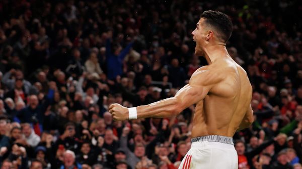 Soccer Football - Champions League - Group F - Manchester United v Villarreal - Old Trafford, Manchester, Britain - September 29, 2021 Manchester United's Cristiano Ronaldo celebrates scoring their second goal Soccer Football - Champions League - Group F - Manchester United v Villarreal - Old Trafford, Manchester, Britain - September 29, 2021 Manchester United's Cristiano Ronaldo celebrates scoring their second goal - Sputnik International