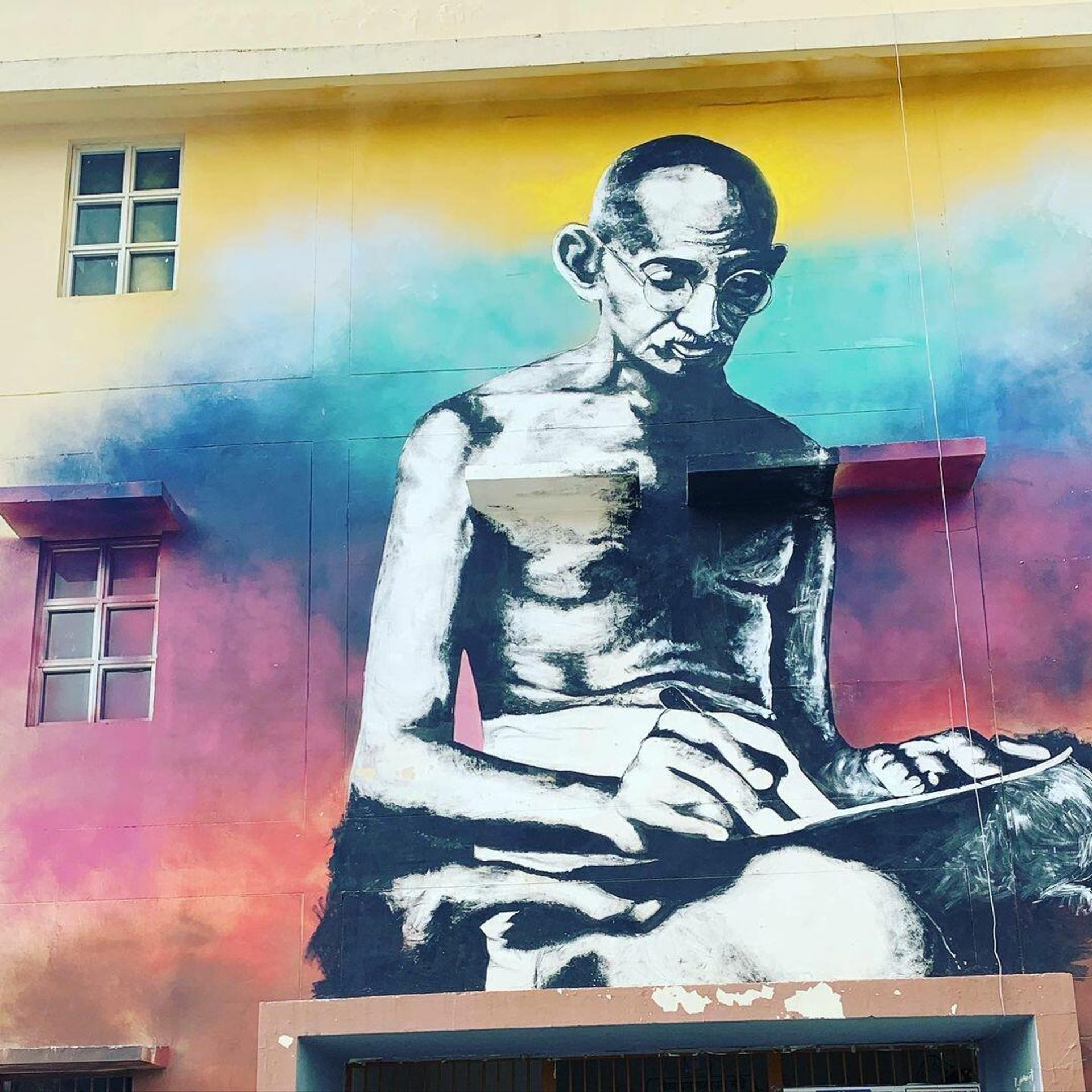 Graffitti depicting Mahatma Gandhi - Sputnik International, 1920, 02.10.2021