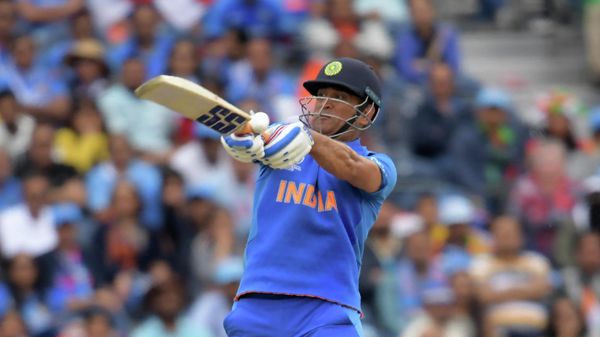 India's Mahendra Singh Dhoni plays a shot during the 2019 Cricket World Cup first semi-final between New Zealand and India at Old Trafford in Manchester, northwest England, on July 10, 2019 India's Mahendra Singh Dhoni plays a shot during the 2019 Cricket World Cup first semi-final between New Zealand and India at Old Trafford in Manchester, northwest England, on July 10, 2019 - Sputnik International