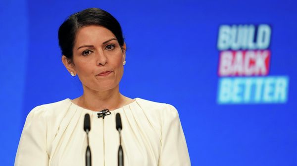Priti Patel at Conservative Party conference in October 2021 - Sputnik International
