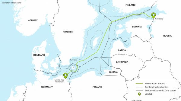 Nord stream 2 route map  - Sputnik International
