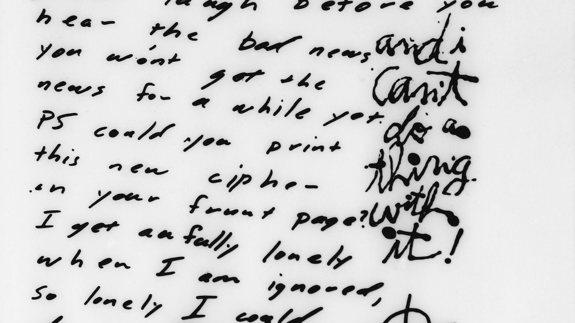 Written on greeting card mailed to a San Francisco newspaper (Chronicle) by a killer who calls himself Zodiac and included a letter and a cryptogram in San Francisco on Nov. 11, 1969. Police say Zodiac has killed five, but in his new communications Zodiac claims seven. The writer lists the months the killings took place at the bottom, with the total ?and I can?t do a thing with it!? refers to a drawing on the card showing a dripping wet pen with the salutation: ?Sorry I haven?t written, but I just washed my pen?? (AP Photo) Written on greeting card mailed to a San Francisco newspaper (Chronicle) by a killer who calls himself Zodiac and included a letter and a cryptogram in San Francisco on Nov. 11, 1969. Police say Zodiac has killed five, but in his new communications Zodiac claims seven. The writer lists the months the killings took place at the bottom, with the total ?and I can?t do a thing with it!? refers to a drawing on the card showing a dripping wet pen with the salutation: ?Sorry I haven?t written, but I just washed my pen?? (AP Photo) - Sputnik International, 1920, 13.12.2021