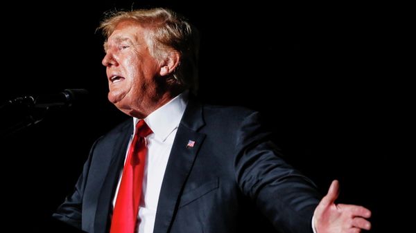 Former U.S. President Donald Trump speaks during a rally at the Iowa States Fairgrounds in Des Moines, Iowa, U.S., October 9, 2021. REUTERS/Rachel Mummey - Sputnik International