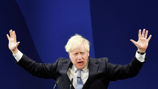 Britain's Prime Minister Boris Johnson speaks during the annual Conservative Party Conference, in Manchester, Britain, October 6, 2021. - Sputnik International