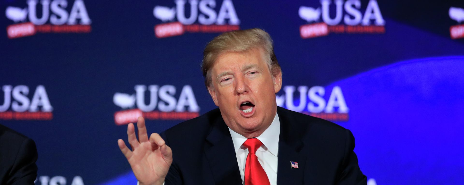  In this May 5, 2018 file photo, President Donald Trump speaks during a roundtable discussion on tax reform at Cleveland Public Auditorium and Conference Center in Cleveland, Ohio. - Sputnik International, 1920, 03.01.2022