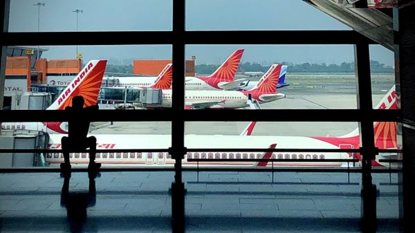 Air India planes are parked at Indira Gandhi International Airport in New Delhi, India, Monday, Aug. 30, 2021 - Sputnik International