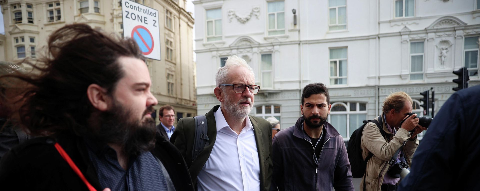 Britain's Labour Party former leader Corbyn arrives at a Fringe event, in Brighton Britain's Labour Party former leader Corbyn arrives at a Fringe event, in Brighton - Sputnik International, 1920, 12.10.2021