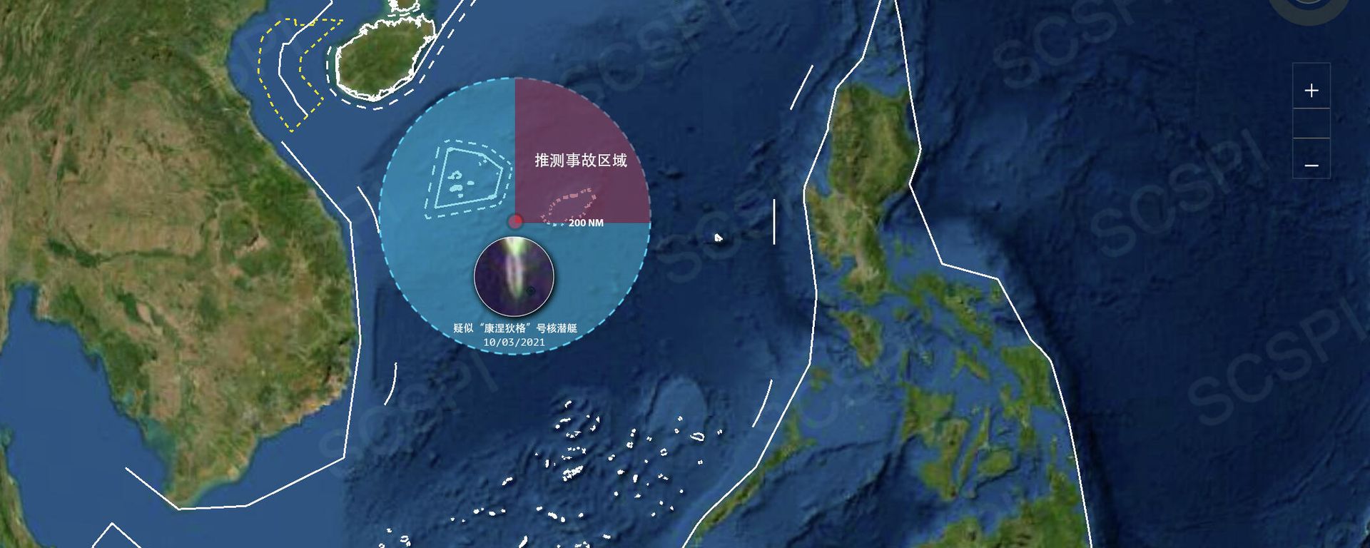 If this is. It's not hard to figure out the general area of the accident. Whether USS Connecticut was assigned to guard the USS Carl Vinson or to spy on PLA's SSBNs, there's a lot of potential in this triangle area of Hainan Island, the Paracel Islands and Bashi Channel. If this is. It's not hard to figure out the general area of the accident. Whether USS Connecticut was assigned to guard the USS Carl Vinson or to spy on PLA's SSBNs, there's a lot of potential in this triangle area of Hainan Island, the Paracel Islands and Bashi Channel. - Sputnik International, 1920, 14.10.2021