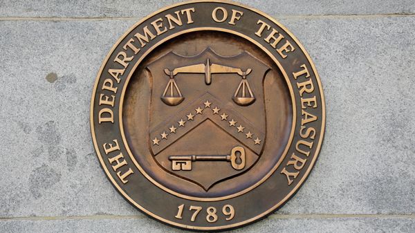 Signage is seen at the United States Department of the Treasury headquarters in Washington, D.C., U.S., August 29, 2020. - Sputnik International