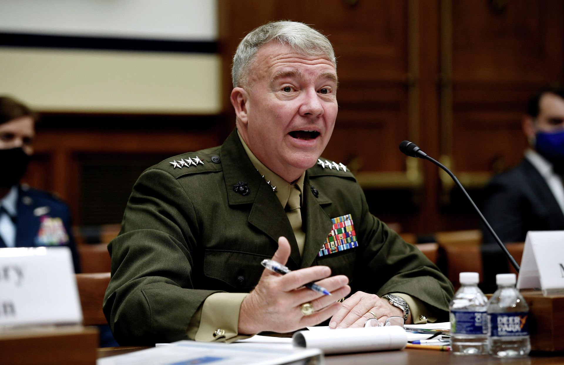 Marine Corps Gen. Kenneth F. McKenzie, commander of US Central Command, testifies before the House Armed Services Committee hearing on the conclusion of military operations in Afghanistan, Wednesday, Sept. 29, 2021, on Capitol Hill in Washington. Marine Corps Gen. Kenneth F. McKenzie, commander of US Central Command, testifies before the House Armed Services Committee hearing on the conclusion of military operations in Afghanistan, Wednesday, Sept. 29, 2021, on Capitol Hill in Washington. - Sputnik International, 1920, 29.08.2022