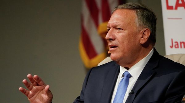Former Secretary of State Mike Pompeo speaks during a forum, Wednesday, Aug. 18, 2021, in Edmond, Okla. (AP Photo/Sue Ogrocki) Former Secretary of State Mike Pompeo speaks during a forum, Wednesday, Aug. 18, 2021, in Edmond, Okla. (AP Photo/Sue Ogrocki) - Sputnik International
