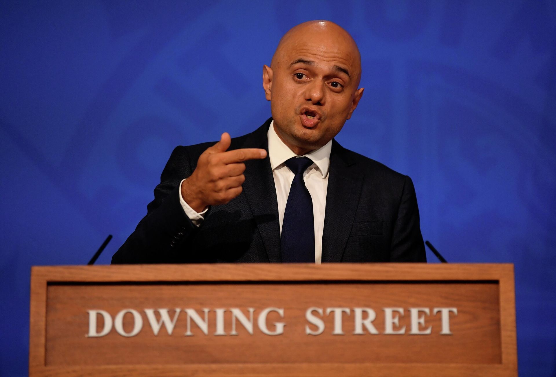 Britain's Health Secretary Sajid Javid speaks during a press conference held in Downing Street, London - Sputnik International, 1920, 10.11.2021