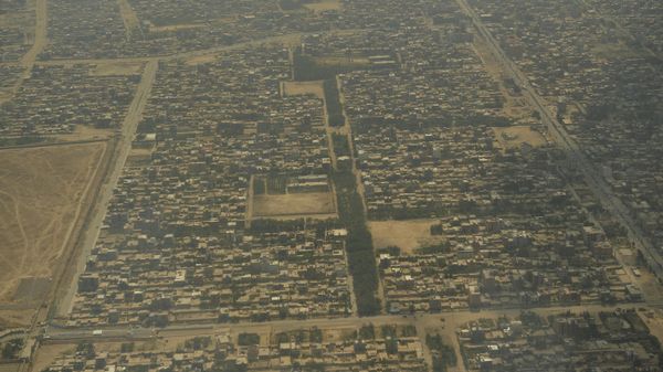A general view of residential areas as seen from the window of a passenger aircraft flying over Kabul on September 22, 2021. - Sputnik International