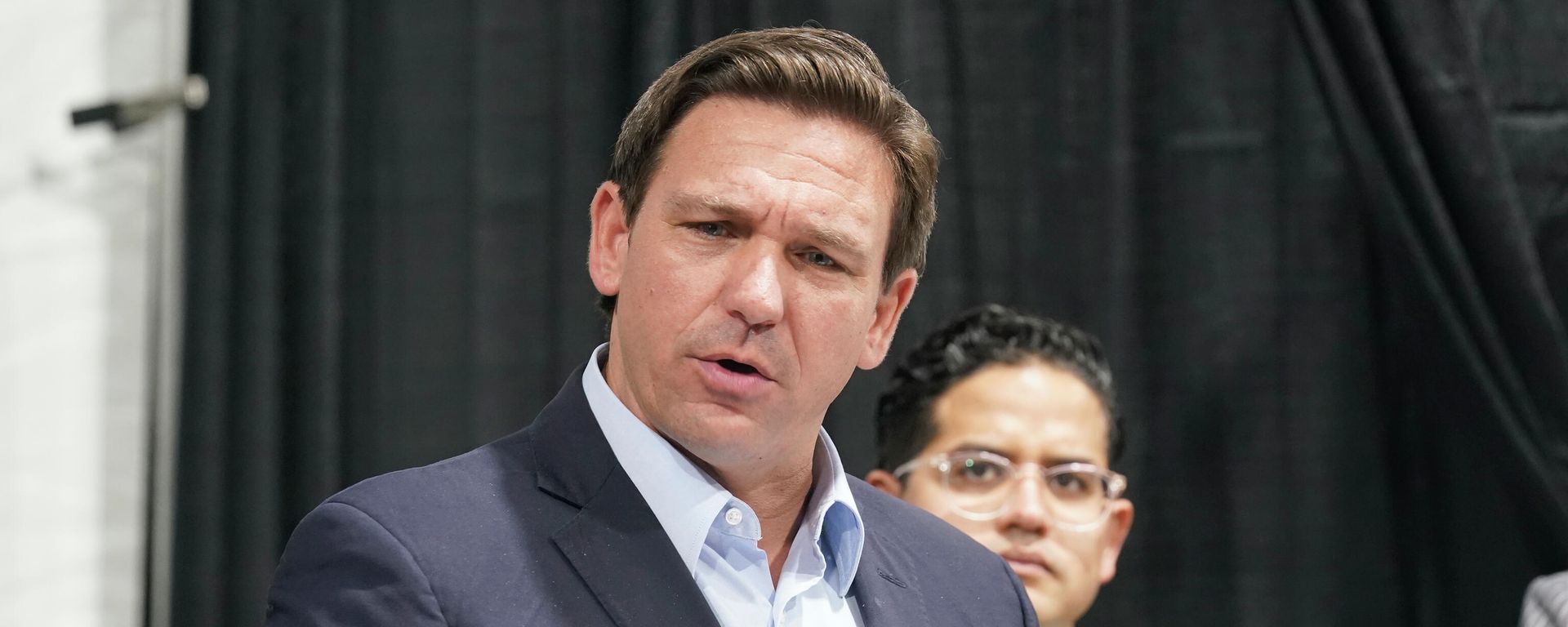 Florida Governor Ron DeSantis speaks at the opening of a monoclonal antibody site Wednesday, Aug. 18, 2021, in Pembroke Pines, Fla. Florida Governor Ron DeSantis speaks at the opening of a monoclonal antibody site Wednesday, Aug. 18, 2021, in Pembroke Pines, Fla. - Sputnik International, 1920, 22.10.2021