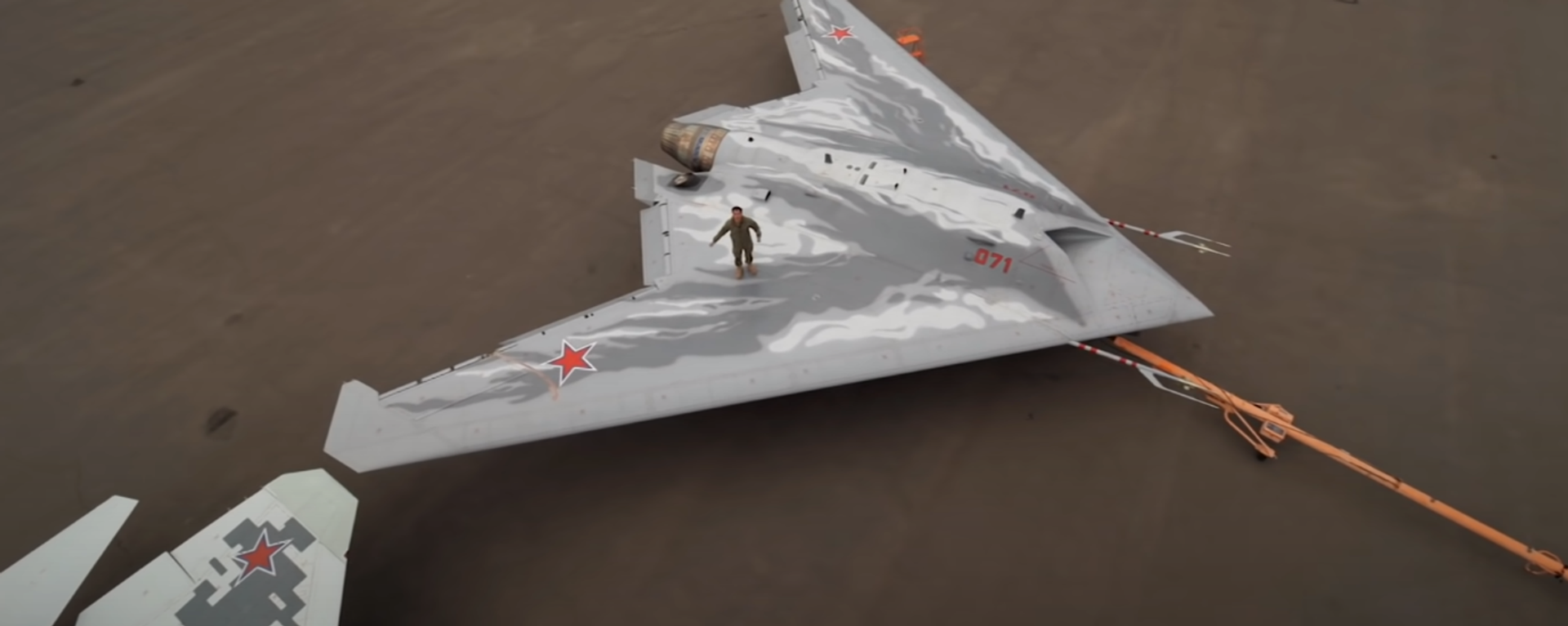 Screengrab of a report on the Okhotnik drone by Zvezda, the official channel of the Russian Defence Ministry. Screengrab of a report on the Okhotnik drone by Zvezda, the official channel of the Russian Defence Ministry. - Sputnik International, 1920, 03.01.2024