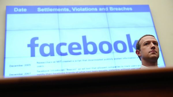  Facebook Chairman and CEO Mark Zuckerberg testifies at a House Financial Services Committee hearing in Washington, U.S., October 23, 2019 - Sputnik International