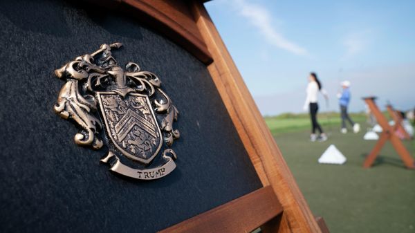 Patrons practice on the driving range at Trump Golf Links at Ferry Point in the Bronx borough of New York on Tuesday, May 4, 2021 Patrons practice on the driving range at Trump Golf Links at Ferry Point in the Bronx borough of New York on Tuesday, May 4, 2021 - Sputnik International