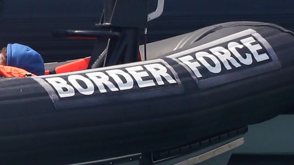 In this file photo dated  Saturday Aug. 8, 2020, a Border Force vessel at the port city of Dover, England.  Fifteen migrants have been saved Tuesday Oct. 27, 2020, as search and rescue operations by the Border Force  continue, but at least four migrants, including a 5-year-old and 8-year-old child, have died Tuesday when their boat capsized while they and other migrants tried to cross the English Channel to Britain, French authorities said. (AP Photo/Kirsty Wigglesworth, FILE) - Sputnik International