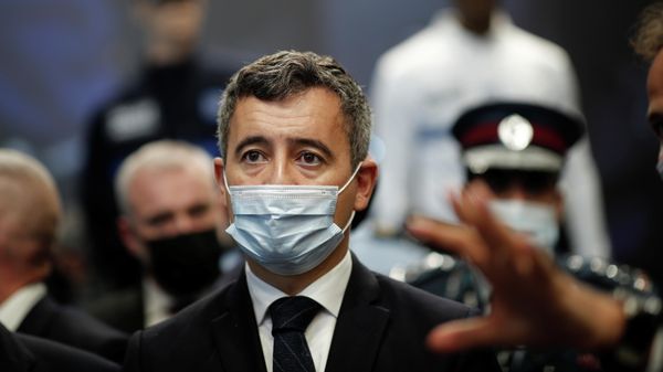 French Interior Minister Gerald Darmanin visits the 22nd Milipol Paris, the worldwide exhibition dedicated to homeland security, in Villepinte near Paris, France, October 19, 2021. - Sputnik International