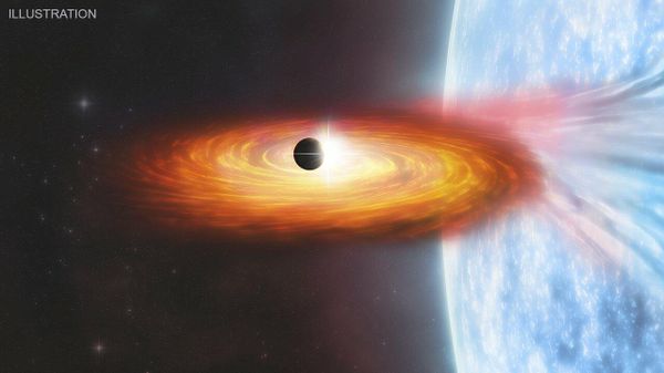 An illustration to the discovery by NASA's Chandra Observatory of what could be evidence of the first extragalactical planet to be discovered in the galaxy M51 - Sputnik International