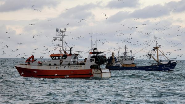 The French trawler Thomas Nicolas II sails past a Dutch trawler in the North Sea, off the coast of northern France, December 7, 2020. Picture taken with a drone December 7, 2020. REUTERS/Pascal Rossignol/File Photo/File Photo The French trawler Thomas Nicolas II sails past a Dutch trawler in the North Sea, off the coast of northern France, December 7, 2020. Picture taken with a drone December 7, 2020. REUTERS/Pascal Rossignol/File Photo/File Photo - Sputnik International