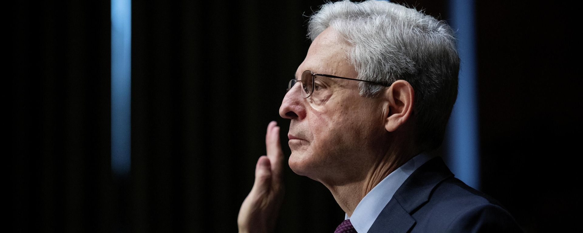 Merrick Garland, U.S. attorney general, is sworn in before a Senate Judiciary Committee hearing in Washington, D.C., U.S., on Wednesday, Oct. 27, 2021. Merrick Garland, U.S. attorney general, is sworn in before a Senate Judiciary Committee hearing in Washington, D.C., U.S., on Wednesday, Oct. 27, 2021. - Sputnik International, 1920, 28.10.2021